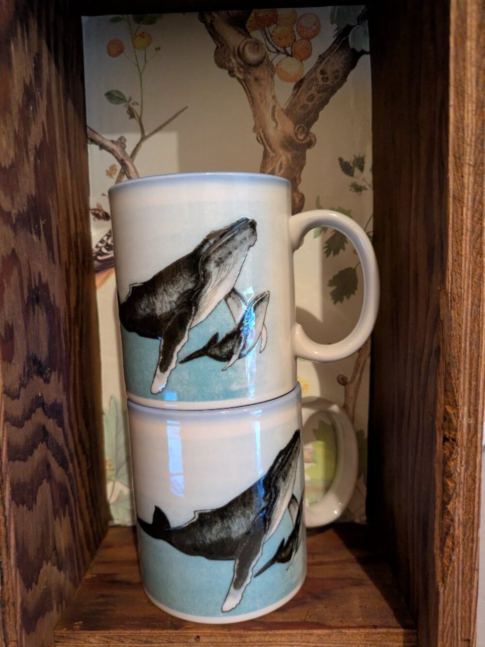 Set of 2 Otagiri Humpback Whale Cups/ Mugs